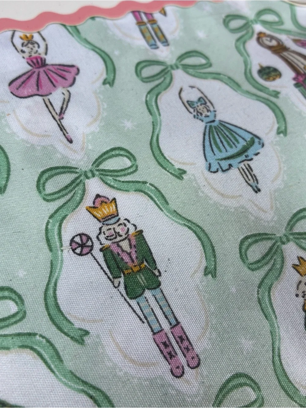 Boundary Nutcracker Suite KING Sheet Set Mint Green Pastel Christmas Balletcore